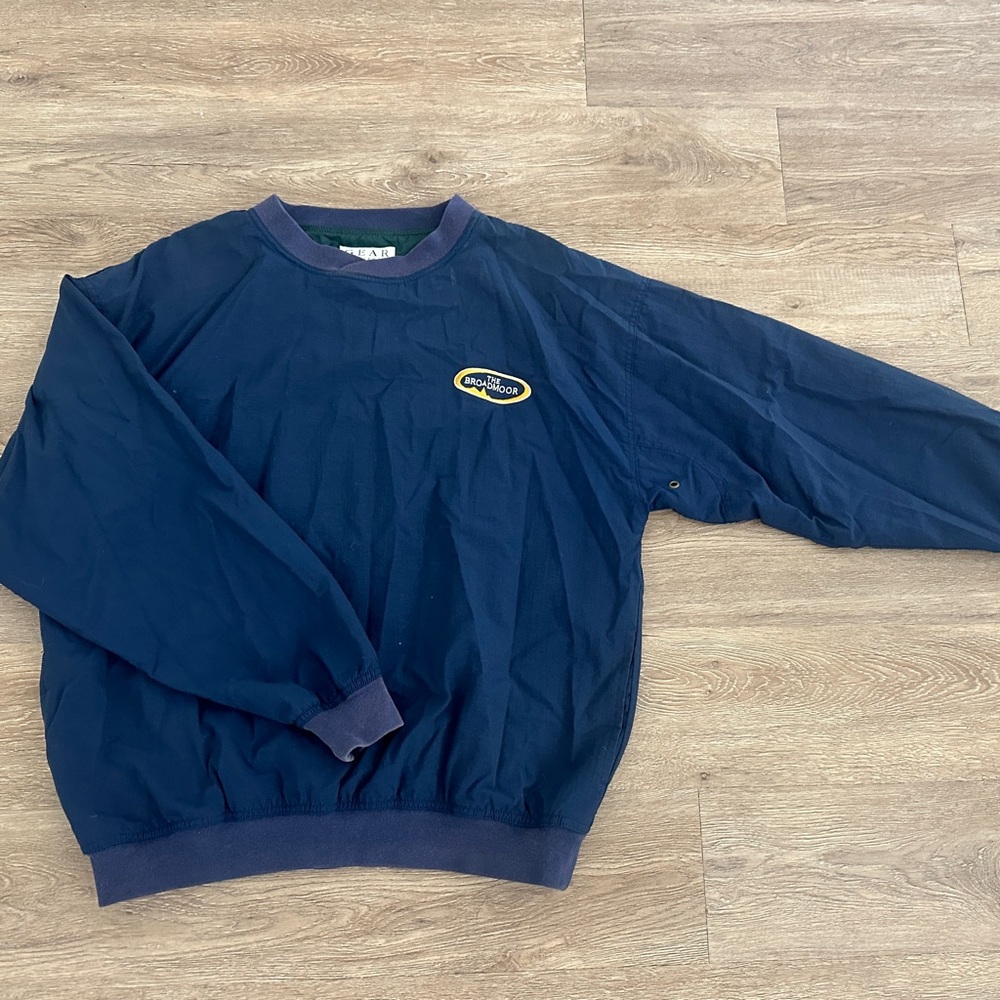 Vintage Navy Blue and Green Sweatshirt
Size L